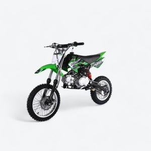 125cc Dirt Bike for Kids - Manual Transmission Adult Mini Bike Gas Powered Motorcycle, Off-Road Pit Bike, Green