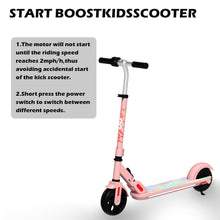 Load image into Gallery viewer, New Upgraded Electric Scooter for Kids Ages 6-12, Foldable Kids Electric Scooter w/Maximum Weight Capacity 110 lbs, Pink.
