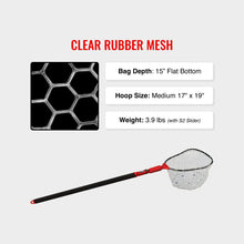 Load image into Gallery viewer, EGO S2 Slider Reach Fishing Landing Net, Large Clear Rubber Mesh

