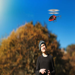 Remote Control Helicopter Toy, 2-Channel, 2.4 GHz, 2 Speeds, Up and Down Flying, Gift for Kids, Red