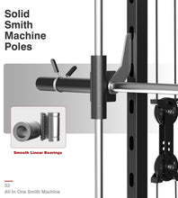Load image into Gallery viewer, DONOW Smith Machine with Weight Stacks, Multi Function Home Gym System-A DN-DS938B Pro (Aluminum)
