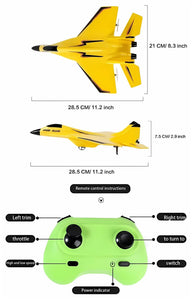 Remote Control Wireless Airplane Toy - 2023 New 2.4Ghz Su-35 RC Plane with Lights, Foam RC Fighter Plane Jet (Re)