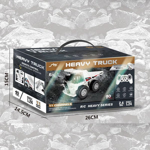 Remote Control Dump Truck Toy for Boys 8-12 Construction Vehicle with Metal Bed 11CH Alloy RC Dump Truck