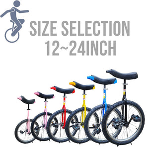 Unicycle for Adults Alloy Rim Adjustable Seat with Unicycle Stand and Pump for Fun Fitness Exercises Balance Training Circus Performances (Pink, 20")