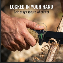 Load image into Gallery viewer, Naifu Bushcraft 6-in-1 Survival Knife — Full Tang Fixed Blade Hunting Knife with Sheath, 4.33 Inch Drop Point Blade, Built-in Sharpening Stone, Ferro Rod Fire Starter, Whistle, Glass Breaker &amp; Paracord — Camping, Bushcraft, EDC Gear
