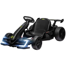 Load image into Gallery viewer, 24V 7.5 MPH Electric Go Kart with Adjustable Seat, Drifting Car Battery Powered Ride on Toy Outdoor for 6-12 Years Old, Black
