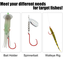 Load image into Gallery viewer, Dr.Fish 100 Pack Octopus Circle Hooks, Saltwater &amp; Freshwater Fishing Hooks, #8-#10/0, Offset, Catfish, Tuna, Striper, Snapper, Bass Fishing Red 10/0
