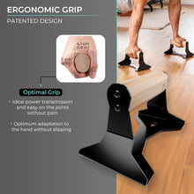 Load image into Gallery viewer, PULLUP &amp; DIP Parallettes - Push Up Handles with Ergonomic Wooden Handles &amp; Heavy-Duty Steel - Non-slip Parallettes Bars for Strength Training and Calisthenics - Press Up Handles for Push Ups
