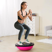 Load image into Gallery viewer, VEVOR 26-inch Half Exercise Ball Trainer, 1500 lbs Capacity Balance Ball, Includes Resistance Bands -Pink
