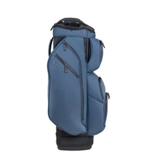 Load image into Gallery viewer, KRADUL - LUX Cart Bag – Lightweight Vegan Leather Golf Cart Bag with Waterproof Pockets, Organized Club Dividers &amp; Cart Strap Tunnel (Blue Steel)
