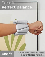 Load image into Gallery viewer, kure.fit Weighted Bangles | Adjustable Wrist and Ankle Weights for Women 1LB Each (Set of 2) Heather Gray
