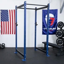 Load image into Gallery viewer, Titan Fitness T-3 Series Blue Short Power Rack, 36in Depth, 1,100 LB Capacity Cage for Weightlifting and Strength Training
