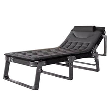 Load image into Gallery viewer, Folding Camping Beds, Camping Bed for Adults with Mattress, Folding Chaise, Portable Sleeping Cot, Foldable Lounge Chair for Outdoor Beach and Pools
