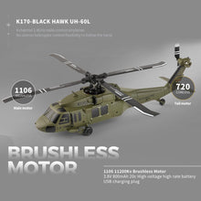 Load image into Gallery viewer, RC Helicopter Model, Black Hawk UH-60L 170 Size 4CH Flybarless Helicopter with Adjustable Left and Right Hand Throttle (RTF Version)
