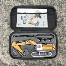 Load image into Gallery viewer, KidsFaves Pro-Grade Remote Control Excavator for Adult Metal Micro-Scale RC Construction Model with Leadscrew Digging System, Dual Battery Includes Portable Carry Case
