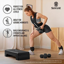 Load image into Gallery viewer, Step Aerobics Platform Set with Weighted Vest &amp; Measuring Tape-Black
