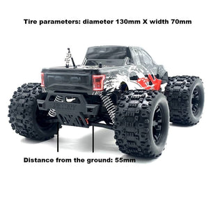 1:10 Scale All Terrain RC Car, Brushless 80km/h High Speed 4WD Electric Vehicle with 2.4 GHz Remote Control, 4X4