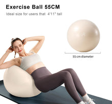 Load image into Gallery viewer, YR Exercise Ball 21.6'' Yoga Ball for Workout Pregnancy Stability - White
