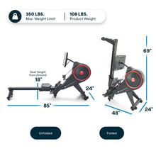 Load image into Gallery viewer, Echelon Row S, + 30-Day Free Echelon Membership, 22in Screen, Indoor Rowing Machine
