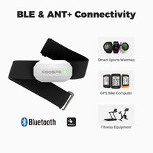 Load image into Gallery viewer, COOSPO Bluetooth Heart Rate Monitor Chest Strap H808S, ANT+ BLE HR Monitor Chest, HRM IP67 Waterproof -White
