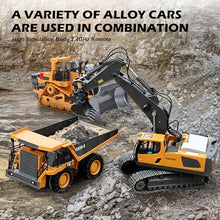 Load image into Gallery viewer, ADTHLIER Remote Control Excavator Toy for Boys 6-11 yrs Old,11-Channel RC Excavator Toy ,with Metal Shovel.
