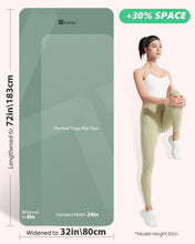Load image into Gallery viewer, KEEP Non-Slip Large Yoga Mat,Extra Long and Wide Exercise &amp; Fitness Mat( 72"Lx32"Wx7mm Thick) with Free Carrying Strap,Professional TPE Workout Mat for All Types of Yoga, 7mm, Pale Green
