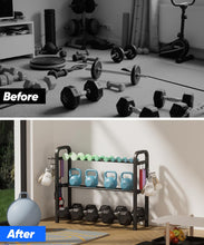 Load image into Gallery viewer, Ansionsol 3-Tier Adjustable Dumbbell Rack, - Black(Rack Only)
