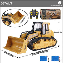 Load image into Gallery viewer, RC Skid Steer Loader Construction Truck 1/14 Remote Control Bulldozer Crawler with Lights 9 Channel RC Front Loader
