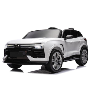 2-Seater Licensed Blazer Ride On Car Toy with Parent Remote Control and Music Player - Electric Car for Kids Ages 3-8, White