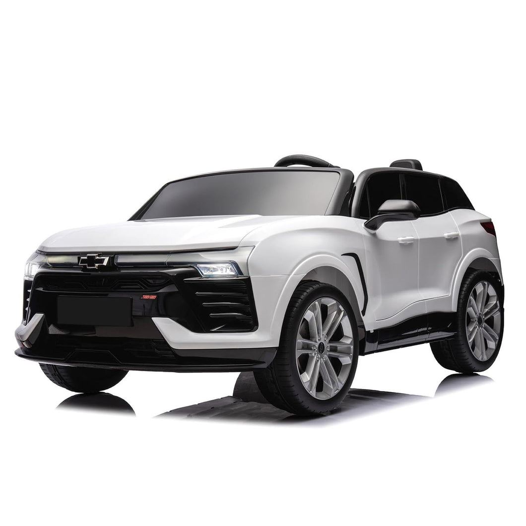 2-Seater Licensed Blazer Ride On Car Toy with Parent Remote Control and Music Player - Electric Car for Kids Ages 3-8, White