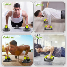 Load image into Gallery viewer, Lifeswell Push Up Bars – Ergonomic Pushup Handles for Floor Strength Training, Non-Slip Push-Up Stands with Soft Grip, Pushups Bars for Home Gym Workout, Neon Green
