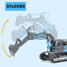 Load image into Gallery viewer, E Remote Control Excavator Toy 2 Batteries Digger Hydraulic Construction Vehicles RC Trucks Toys
