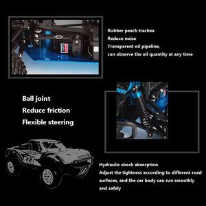 1/10 Nitro RC Truck for Adult Two Speed RC Car Rock Crawler 4WD Remote Control Car Nitro Gas Power Off Road