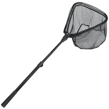 Load image into Gallery viewer, Fishing Landing Net with Telescoping Pole Handle Extends to 63 inches, Carbon Fiber Handle Extended from 23.6 inches to 47 inches
