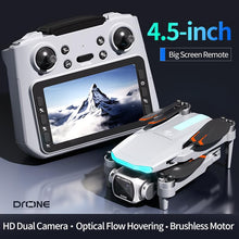 Load image into Gallery viewer, Drone with HD Camera for Adults, RC Drone with FPV Screen on Controller, Gesture Selfie, Altitude Hold, One Key Start, 3D Flips, Headless Mode, Optical Flow Positioning Foldable Drones Under 250g Lightweight RC Quadcopter Gifts for Teens Beginners Outdoor
