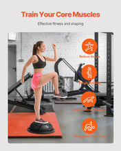 Load image into Gallery viewer, VEVOR 23-inch Half Exercise Ball Trainer, 660 lbs Capacity Balance Ball, Includes Resistance Bands and Pump- Black
