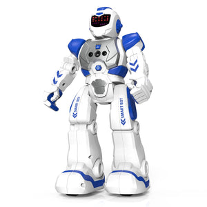 Toys for 6-9 Year Old Boys, Girls RC Robot Gifts for Kids Intelligent Programmable Robot (Blue&White)