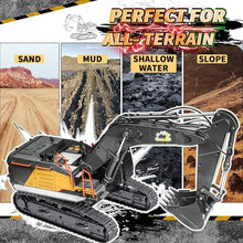 Load image into Gallery viewer, 22 Channel Remote Control Excavator, 1/14 Scale RC Excavator Metal Shovel Independent Arms
