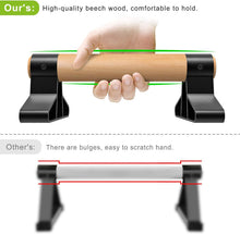 Load image into Gallery viewer, SELEWARE Wood Push up Bars Parallettes Bars Anti-Slip Handstand Bars for Calisthenics, Fitness, Floor Workouts Solid Wood with Sturdy Metal Bracket, Support 600 lbs 10 * 6.5 * 4 inch
