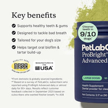 Load image into Gallery viewer, PetLab Co. ProBright Advanced Dental Powder - Dog Breath Freshener - Teeth Cleaning Made Easy – Targets Tartar &amp; Bad Breath - Packaging May Vary - Formulated for Large Dogs
