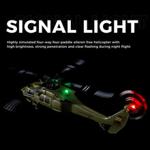 Load image into Gallery viewer, Black Hawk RC Helicopter, 2.4G 4CH Flybarless 170 Size RC Helicopter, 6-Axis Gyroscope Altitude Hovering with Display Stand
