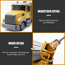 Load image into Gallery viewer, RC Cement Mixer Toy, 6 Channel Truck With Lights, 1:24 Electric 360 Degree Stirring Vehicle, Rechargeable Construction Truck
