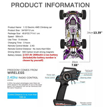 Load image into Gallery viewer, 1:12 Fast RC Cars for Adults,60KMH Hobby Remote Control Car, 4X4 Monster Truck Racing, Electric Vehicle Toy Gift for Kids
