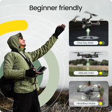 Load image into Gallery viewer, Foldable FPV Drone with 1080P WiFi Camera for Adult Beginners and Kids; Voice Gesture Control RC Quadcopter
