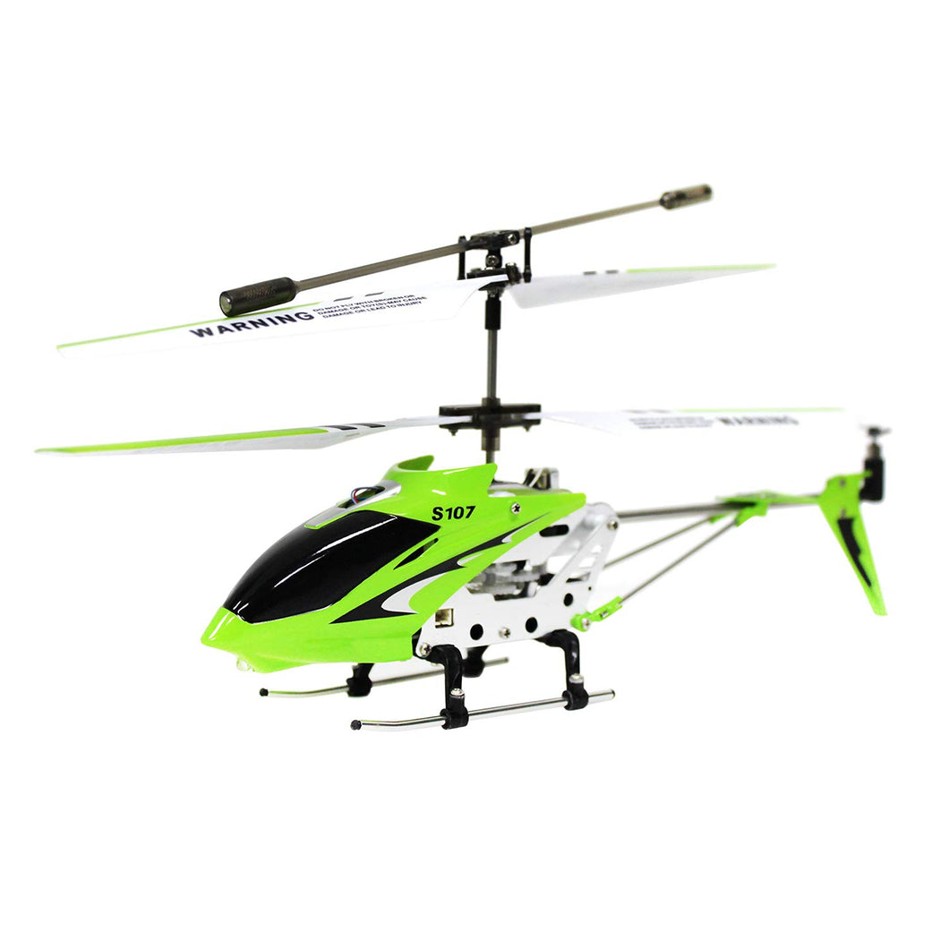 S107 3 Channel RC Helicopter with Gyro, Green