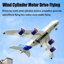 Load image into Gallery viewer, RC Airbus 747 A380 2.4G Remote Control Electric Plane Four Motor RC Airplane Toy RC Airliner with LED Lights Drop Resistant Aircraft 2 Batteries
