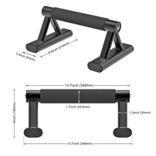 Load image into Gallery viewer, SELEWAERE Metal Parallettes Floor Workout Push Up Handles Non-Slip Pushup Bars Handstand Bars for Calisthenic Fitness Sturdy Steel Tubing with NBR Foam Covered Grip, Load up to 600 lbs
