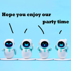 Cute Robot Pets Toys with Abundant Emotions, Your Perfect Interactive Companion at Home or Workspace (Blue Combination)