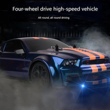 Load image into Gallery viewer, RC Drift Car, 1:14 Remote Control Car, 4WD 30KM/H High Speed RC Racing Car, 2.4GHz Electric Sport Drifting Car with LED Lights, 2 Batteries (Black)
