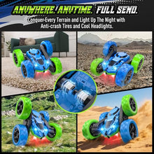 Load image into Gallery viewer, Hamdol Upgraded RC Car for Kids, 360° Rotating Double Sided Stunt Vehicle with Headlights
